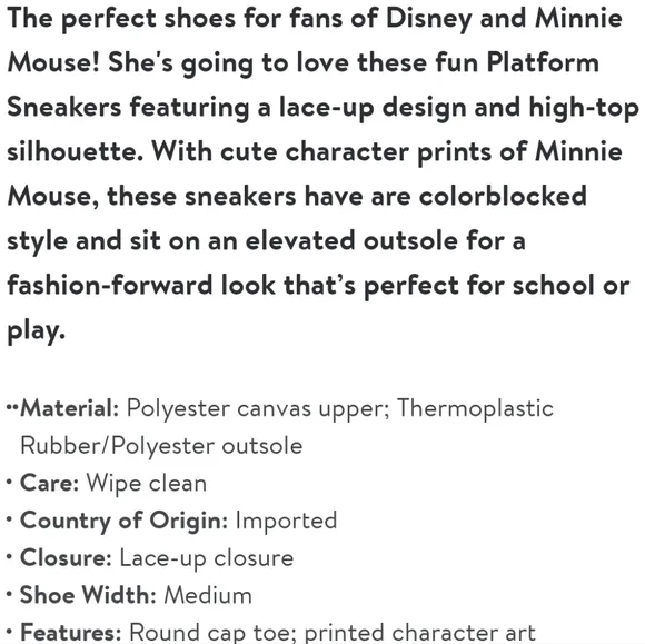 Girl's High Top Platform Sneakers