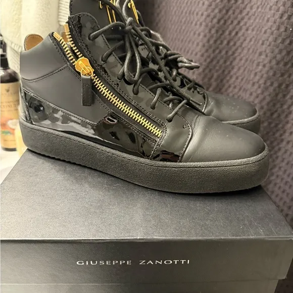 Giuseppe Zanotti Black High-Top Sneakers