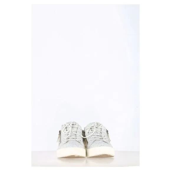 Giuseppe Zanotti May London Sneakers in White Glitter