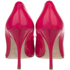 Giuseppe Zanotti Pink Patent Leather Semi-Pointed Stiletto Heel Designer Pumps