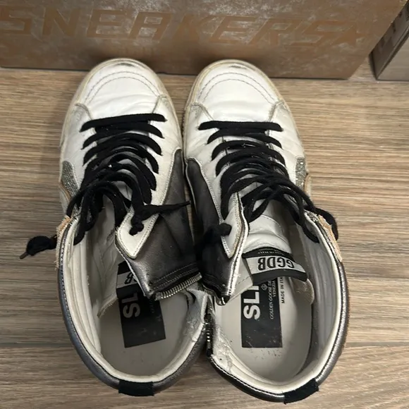 Golden Goose High-Top Sneakers - White and Gray