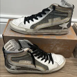 Golden Goose High-Top Sneakers - White and Gray