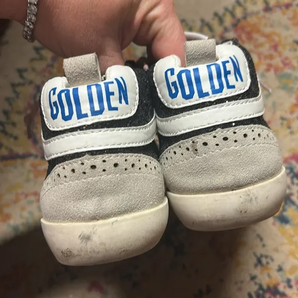 Golden Goose Wmns Mid Star 'Black Glitter Iridescent' - Size 9
