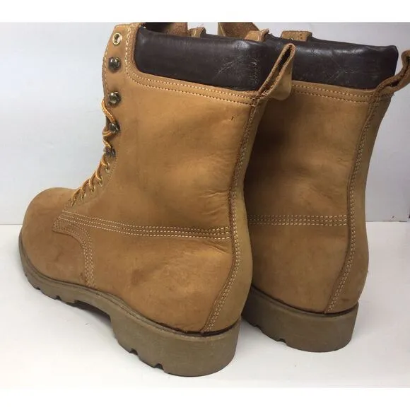 Golden Retriever Work Boots 9836 mens Sz 11D Nubuck Leather waterproof boot shoe
