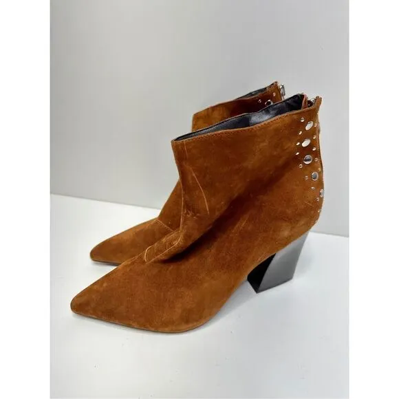 Golo Western Boots Womens Size 10 Nila Brown Pointed Toe Suede Ankle Booties