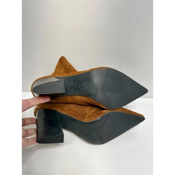 Golo Western Boots Womens Size 10 Nila Brown Pointed Toe Suede Ankle Booties