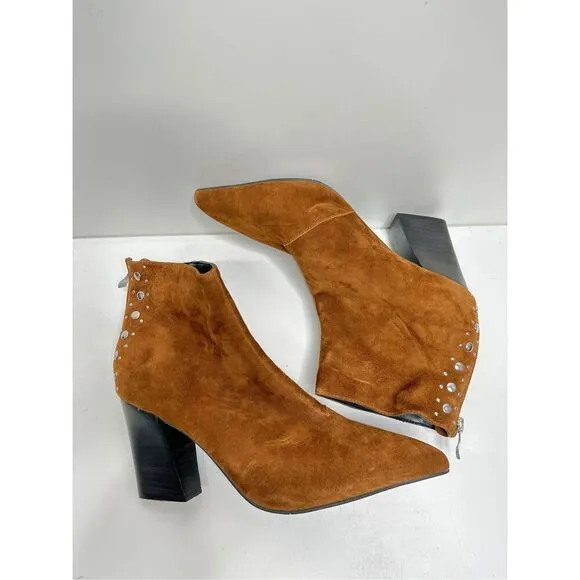 Golo Western Boots Womens Size 10 Nila Brown Pointed Toe Suede Ankle Booties