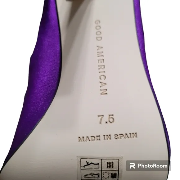 Good American Purple Neoprene Pointed Toe Boots