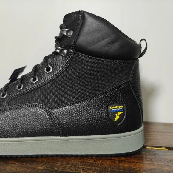 Goodyear Sketchers Men's Work Boots Black Steel Toe Size 13 NEW