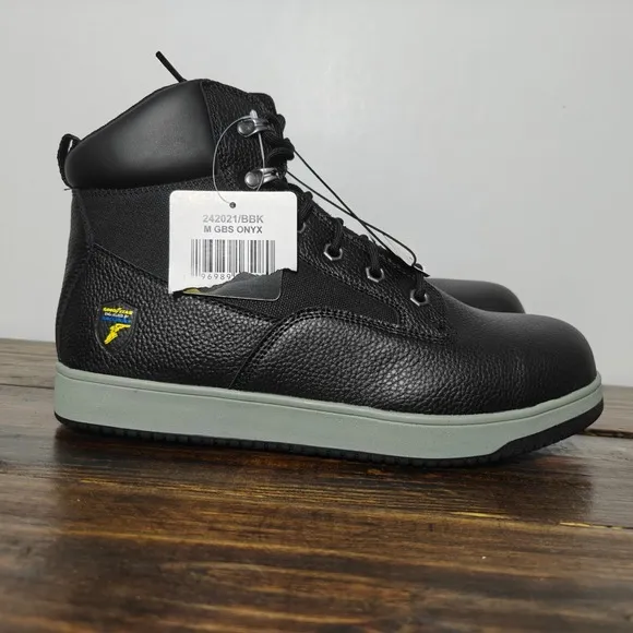 Goodyear Sketchers Men's Work Boots Black Steel Toe Size 13 NEW