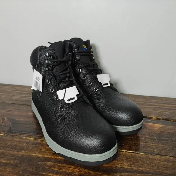 Goodyear Sketchers Men's Work Boots Black Steel Toe Size 13 NEW