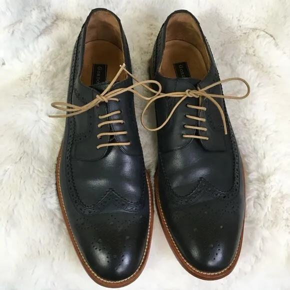 Gordon Rush Men’s Victor Lace Up Wingtip Oxford Leather Dress Shoes Black 11