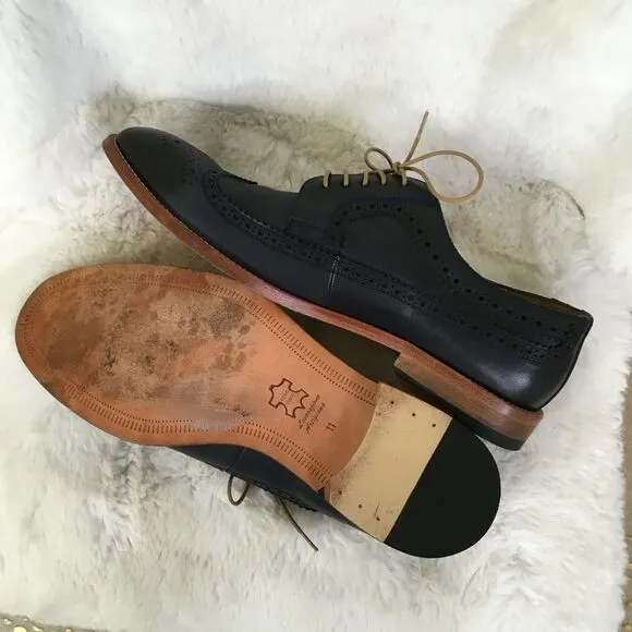 Gordon Rush Men’s Victor Lace Up Wingtip Oxford Leather Dress Shoes Black 11