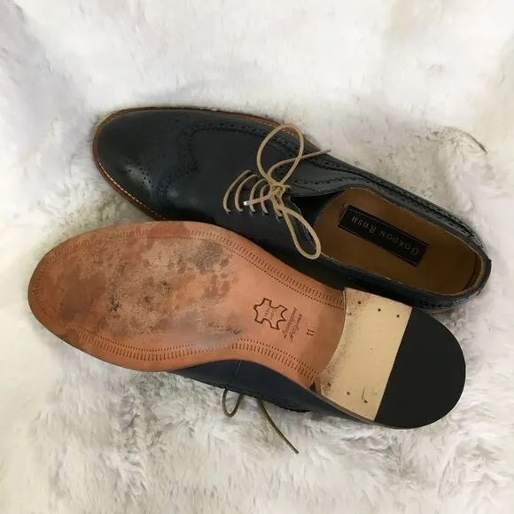 Gordon Rush Men’s Victor Lace Up Wingtip Oxford Leather Dress Shoes Black 11