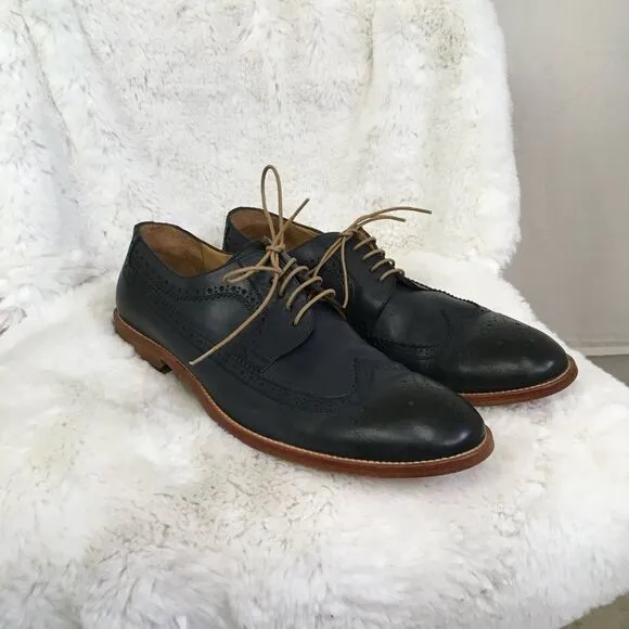 Gordon Rush Men’s Victor Lace Up Wingtip Oxford Leather Dress Shoes Black 11