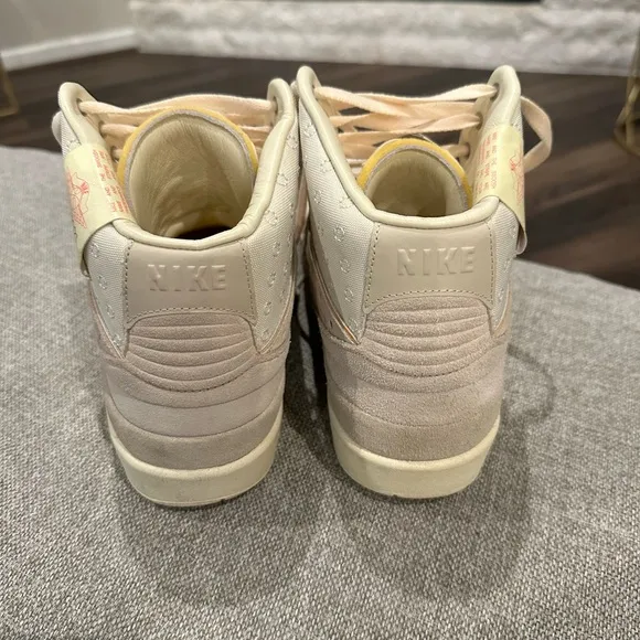Gray and Yellow High-Top Sneakers