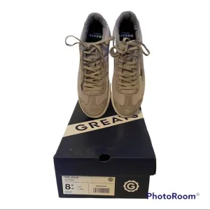 GREATS SNEAKERS NEW GRAY SUEDE LEATHER NYLON SIZE 8.5 ATHLEISURE NIB NWT SHOES
