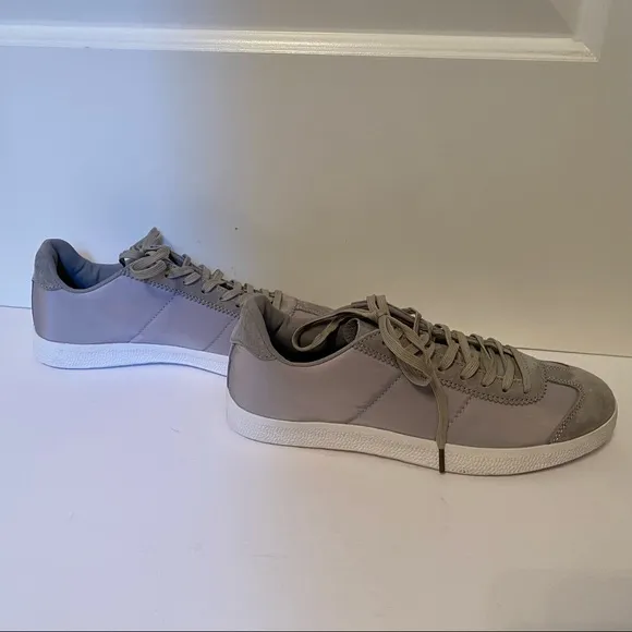GREATS SNEAKERS NEW GRAY SUEDE LEATHER NYLON SIZE 8.5 ATHLEISURE NIB NWT SHOES