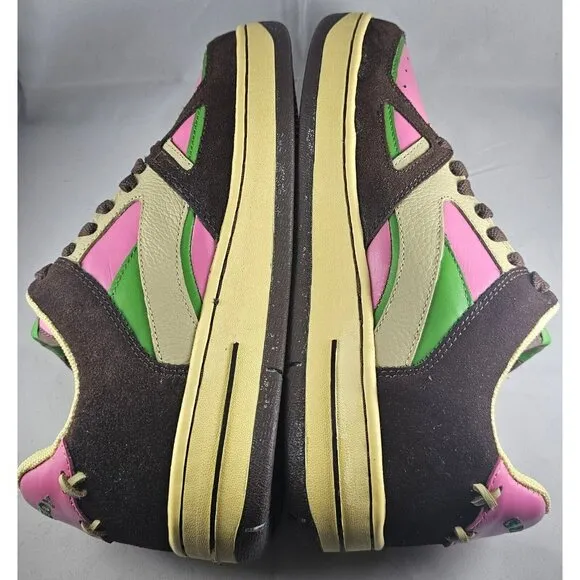Greedy Genius Rare Phantom Men's Size 8.5 Sneakers Pink/Brown Suede/Green/Tan
