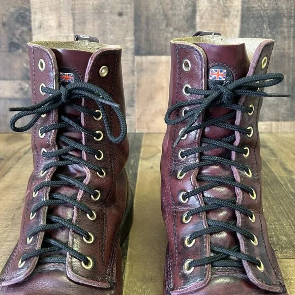 Grinders Stag Vintage 10-Eyelet Steel Toe Made England Boots Mens UK 10 US 11