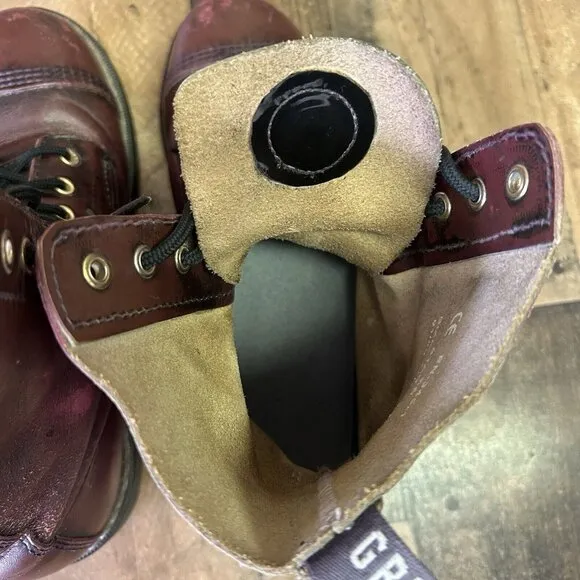 Grinders Stag Vintage 10-Eyelet Steel Toe Made England Boots Mens UK 10 US 11