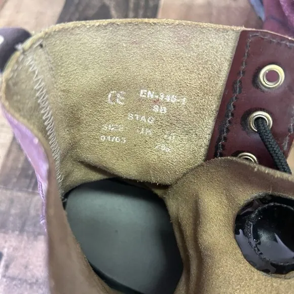 Grinders Stag Vintage 10-Eyelet Steel Toe Made England Boots Mens UK 10 US 11