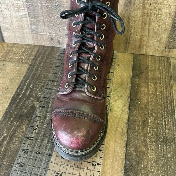 Grinders Stag Vintage 10-Eyelet Steel Toe Made England Boots Mens UK 10 US 11