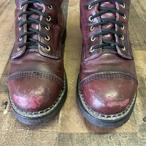 Grinders Stag Vintage 10-Eyelet Steel Toe Made England Boots Mens UK 10 US 11