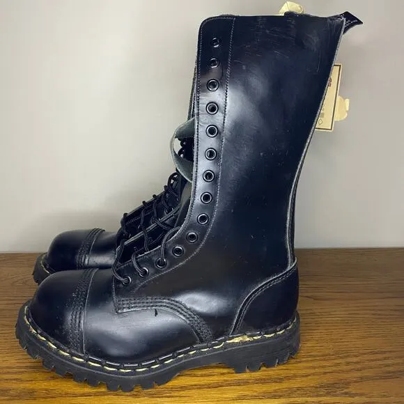 Gripfast 14-Eye Steel Toe Combat Boots England Solovair Grinders GS1018 Size 5