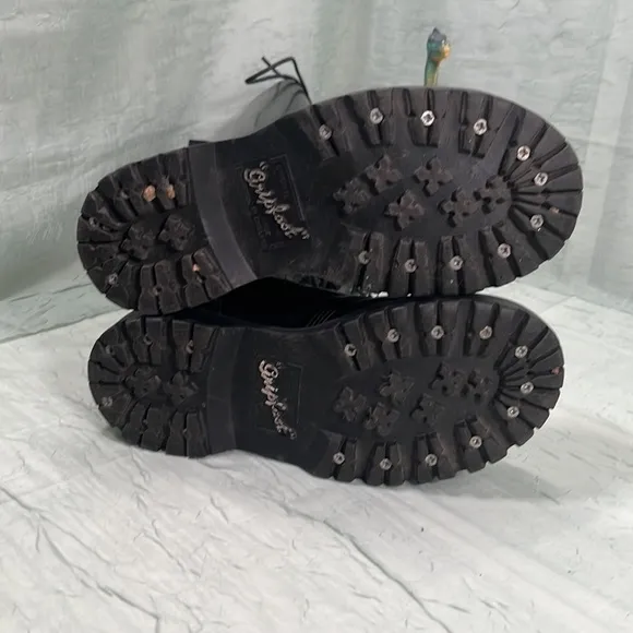 Gripfast 20 Eyelet Steel Toe Capped Black Leather 90s Boots | EU 36 | W 5.5/6