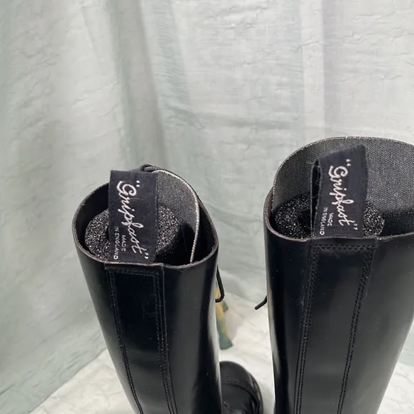 Gripfast 20 Eyelet Steel Toe Capped Black Leather 90s Boots | EU 36 | W 5.5/6