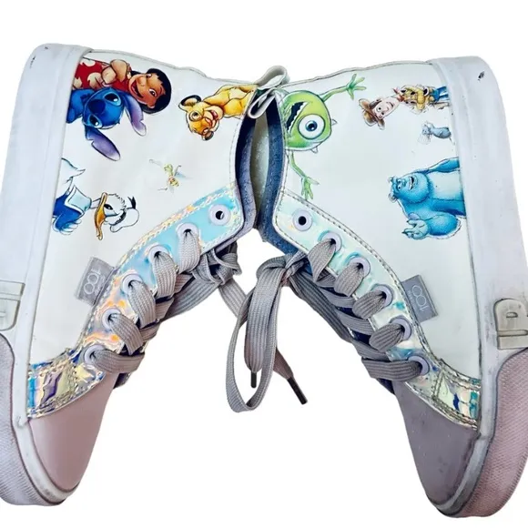 Ground Up Disney 100 High Top Sneakers Big kids Size2 Purple/White