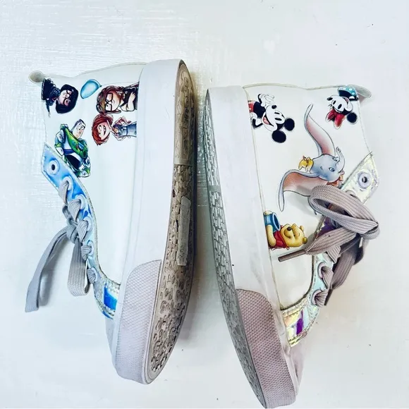 Ground Up Disney 100 High Top Sneakers Big kids Size2 Purple/White
