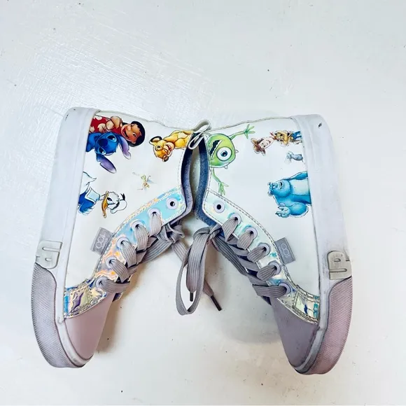 Ground Up Disney 100 High Top Sneakers Big kids Size2 Purple/White