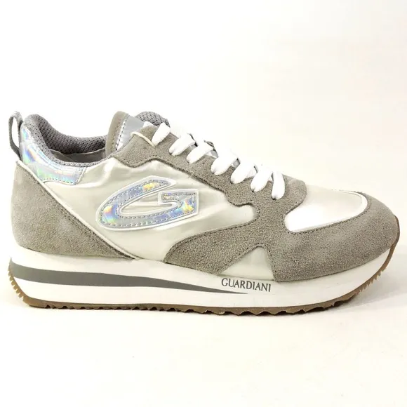 GUARDIANI 🇮🇹 WOMEN'S GREY SUEDE COMFORT SUMMER SNEAKERS