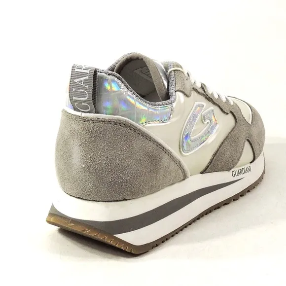 GUARDIANI 🇮🇹 WOMEN'S GREY SUEDE COMFORT SUMMER SNEAKERS