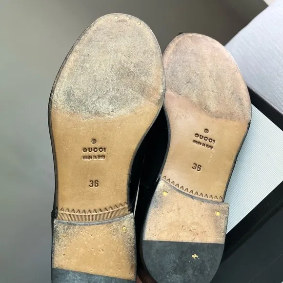 Gucci 36 Micro Studs Leather Oxford Lace Up Shoes