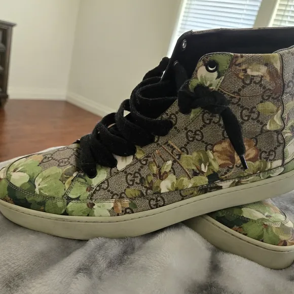 Gucci Floral High-Top Sneakers