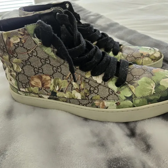 Gucci Floral High-Top Sneakers