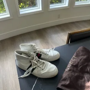 Gucci White High-Top Sneakers 8.5