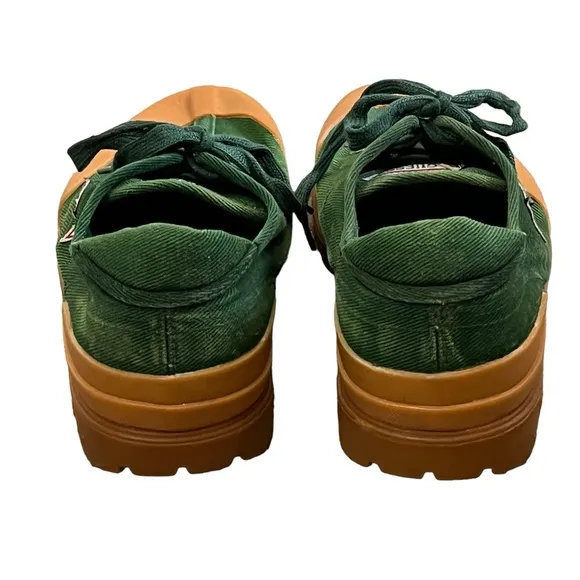 Guess | Vintage 1994 green canvas creepers chunky sneakers men’s size 10