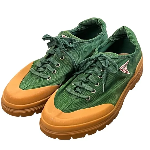 Guess | Vintage 1994 green canvas creepers chunky sneakers men’s size 10