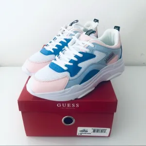 GUESS WOMEN PINK BLUE WHITE CHUNKY SNEAKERS.SIZE 7