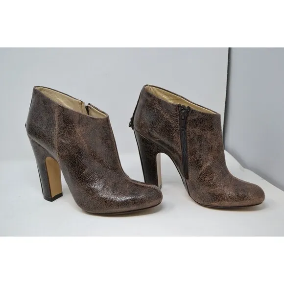 GUILLAUME HINFRAY Women Ankle Boots Leather Bootie Zip Size EU 37.5 Made - Italy