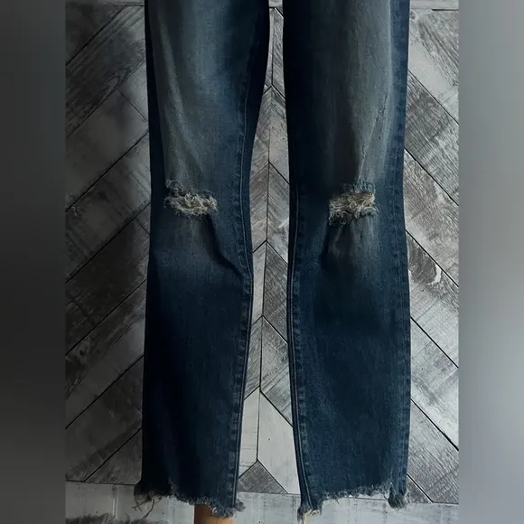 HALE By AG NADINE HIGH RISE DISTRESSED STRAIGHT LEG JEAN