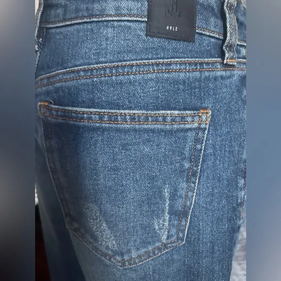 HALE By AG NADINE HIGH RISE DISTRESSED STRAIGHT LEG JEAN