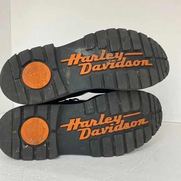 Harley Davidson Boots Womens 10 Motorcycle Booties Black Low Heel