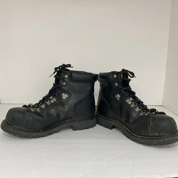 Harley Davidson Boots Womens 10 Motorcycle Booties Black Low Heel