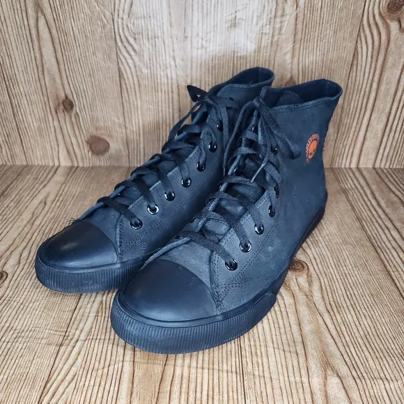 Harley Davidson‎ Men's Black High Top Sneakers Size 12