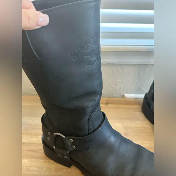 Harley-Davidson Men’s Stivali Hustin Leather Waterproof Black Riding Boots